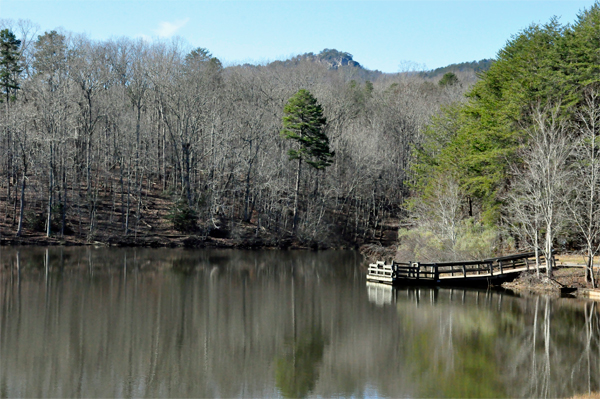 the lake at Crowders Mountain